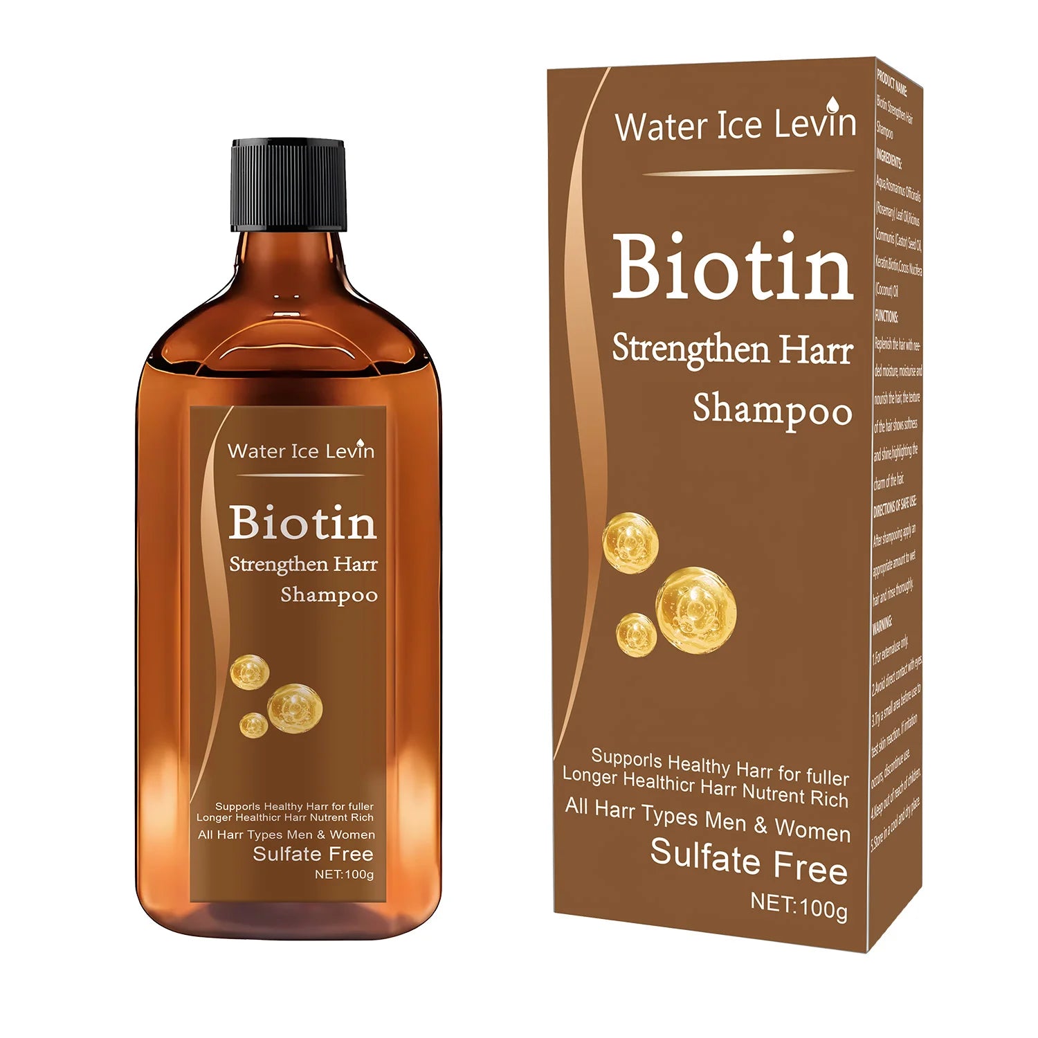 Water Ice Levin Biotin Hair Growth Shampoo &ndash; Rapid Thickening Formula 1pcs