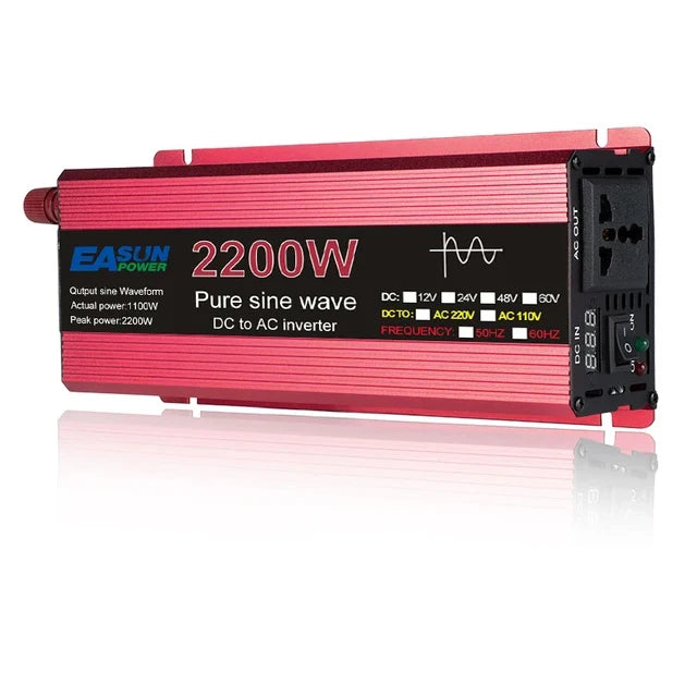 EASUN Inverter 12V/24V To 110V/220V 3KW &ndash; Pure Sine Wave 24V 2200W