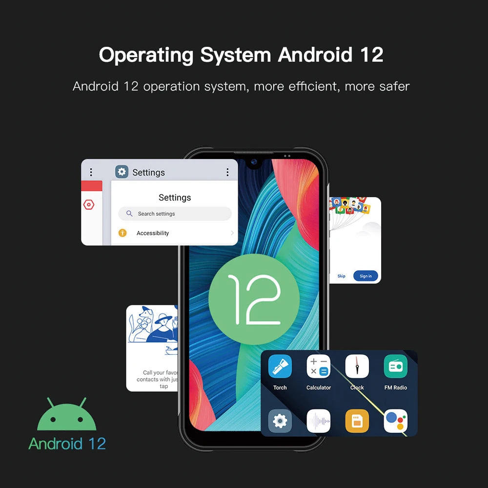 UNIWA W555 Global Version 4G NFC Smartphone &ndash; Android 12 OS