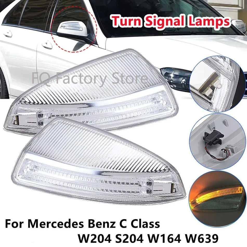 LED-küljepeeglite suunatuled Mercedes-Benz C-klassi W204 S204 jaoks