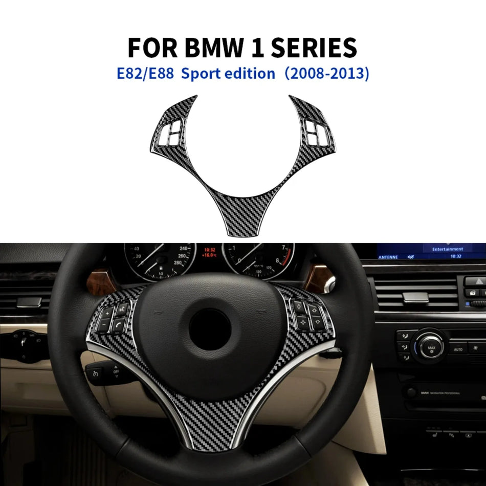 Decorazione per volante in fibra di carbonio per BMW Serie 1 E82 E88