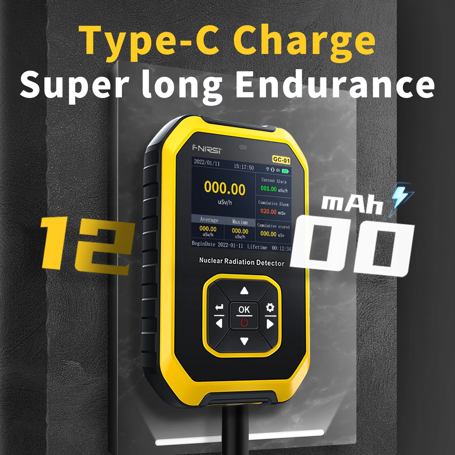 GC-01 Geiger Counter: Advanced Nuclear Radiation Detector
