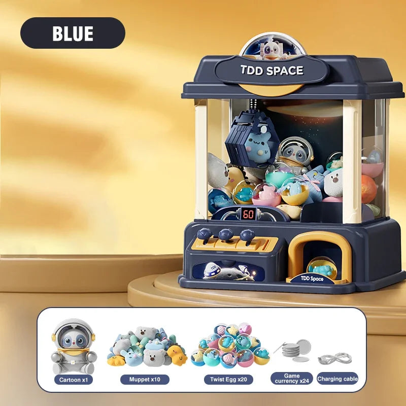 Big Size DIY Doll Machine &ndash; Coin Operated Claw Crane Toy Blue