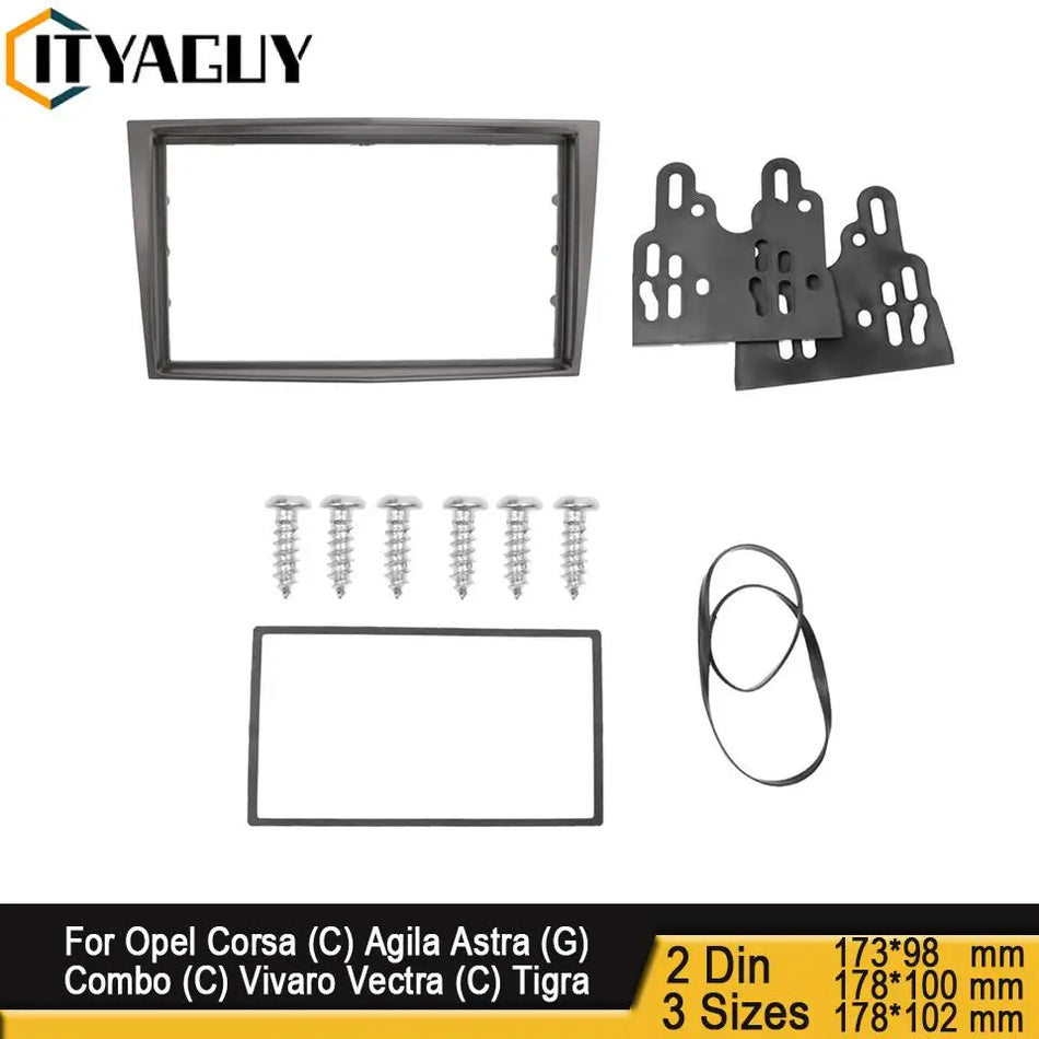 Rám pre dash kit pre Opel Vectra Astra Zafira dvojitý din rádio ABS kompatibilný s vozidlami Opel