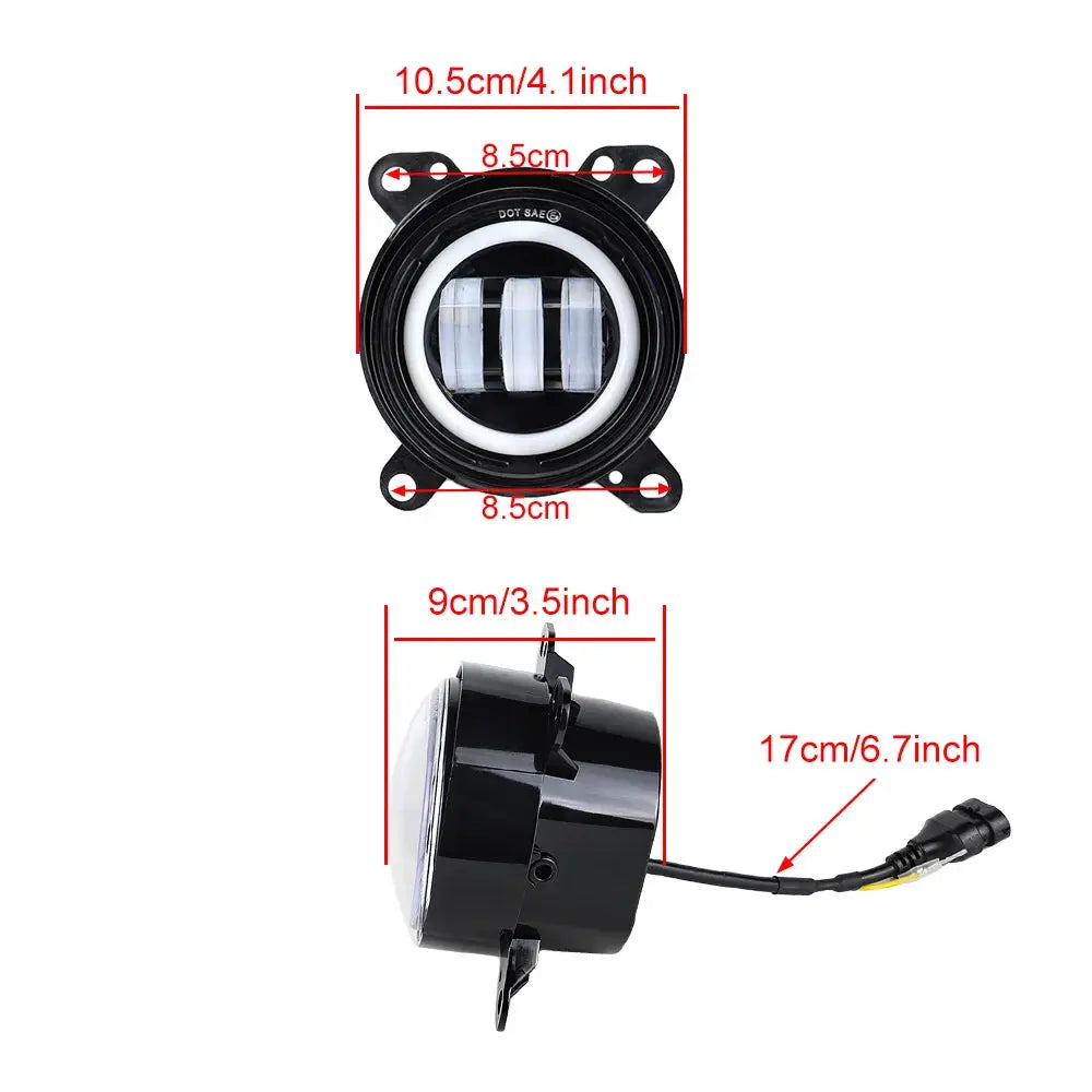 1 pair Truck Light LED Fog lamp with white DRL Light for DAF XF 105 by InterCyprus Trading Ltd