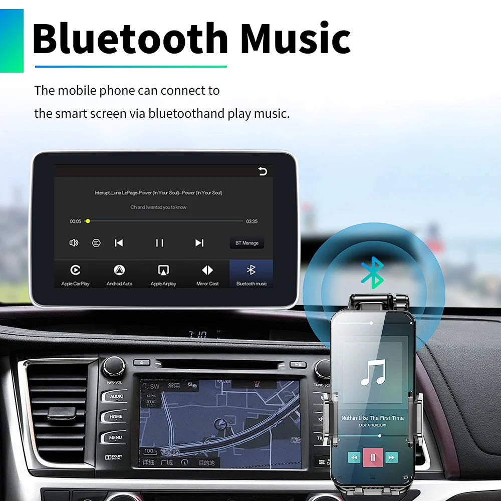 7-Inch Universal Car Radio Multimedia Player with GPS, Wireless CarPlay &amp; Android Auto