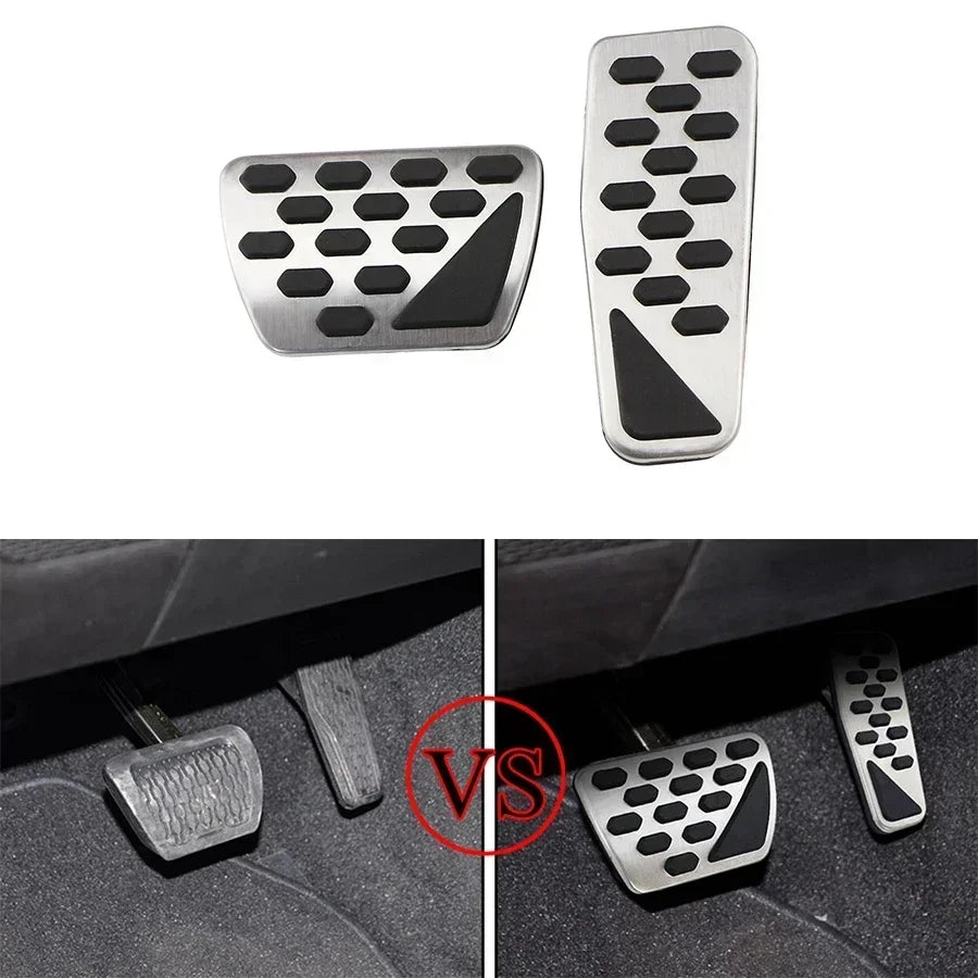 Pedal Covers For Jeep Wrangler JL 2018-2021 Stainless Steel With Rubber Non Slip