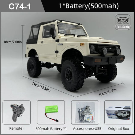 WPL C74-1 1/10 RC Car Jimny Warrior JA11 4WD 2.4G Crawler On-Road Toy C74-1-1B500-OB