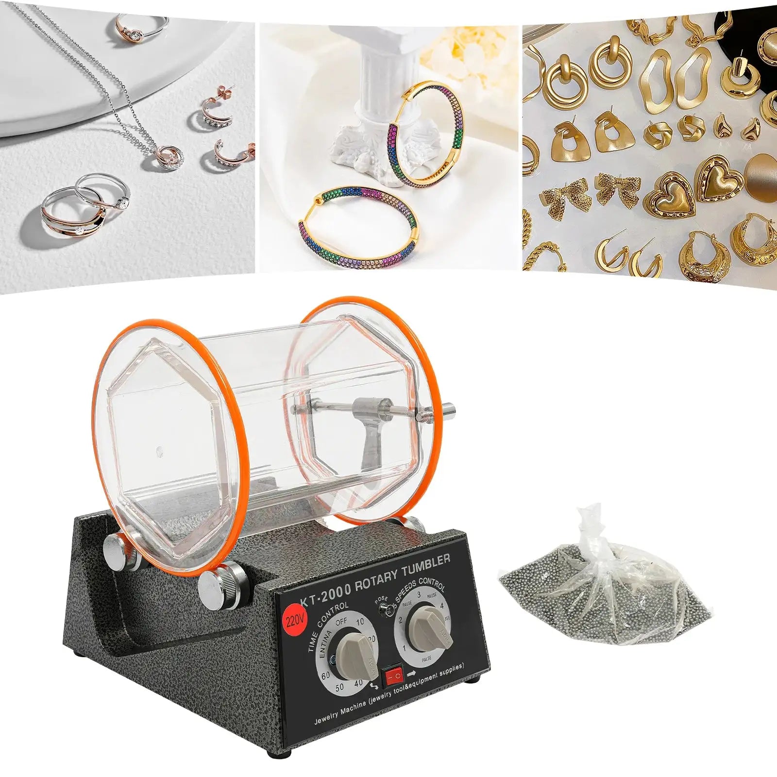 150W Jewelry Polisher &ndash; Timer And Reversible Rotation