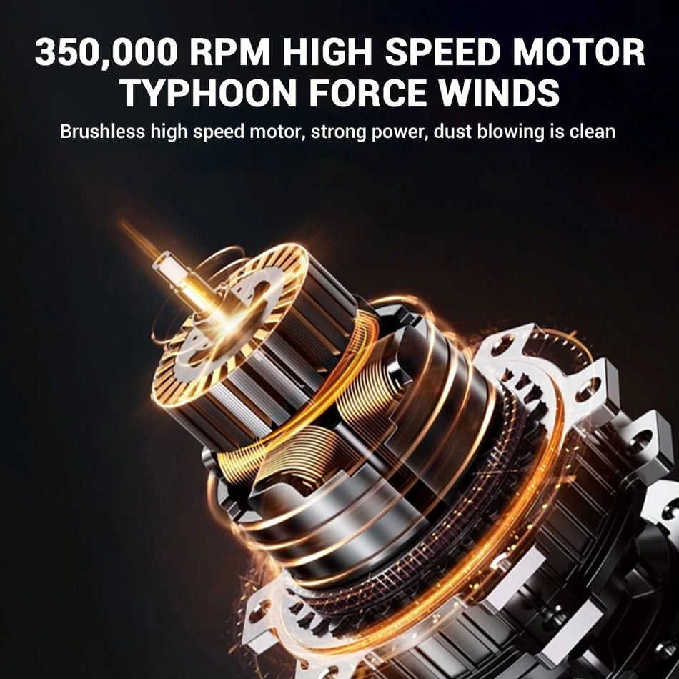 350000RPM Brushless Turbo Blower - Powerful Dust Removal