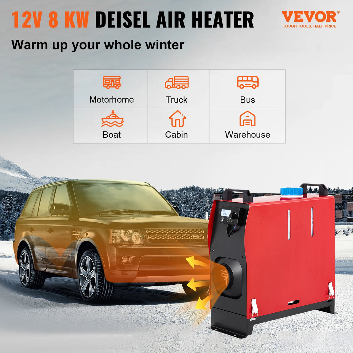 SucceBuy Diesel Heater 12V 8KW &ndash; With Remote Control