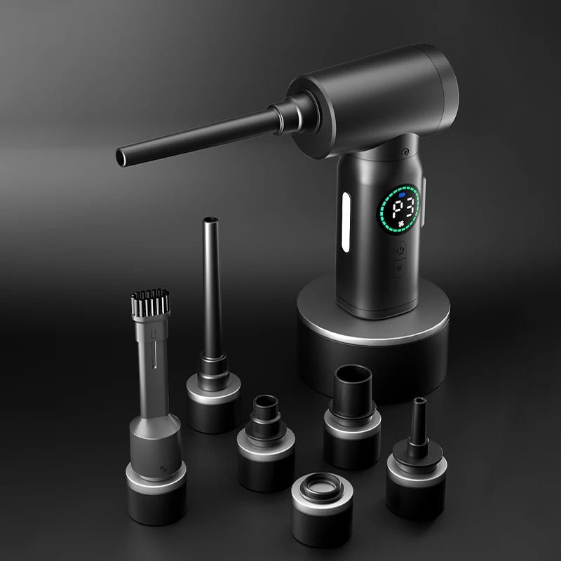 Φορητός Ασύρματος Αεροφυσήρας 7500mAh 2 σε 1 Φυσητήρας και Ηλεκτρική Σκούπα για Καθαρισμό Αυτοκινήτου