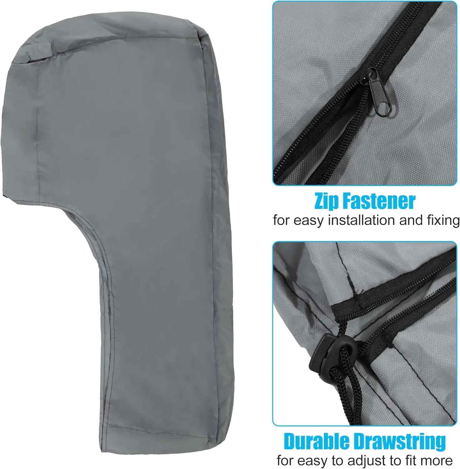 Universal Grey Waterproof Outboard Motor Cover for 6-225HP Engines