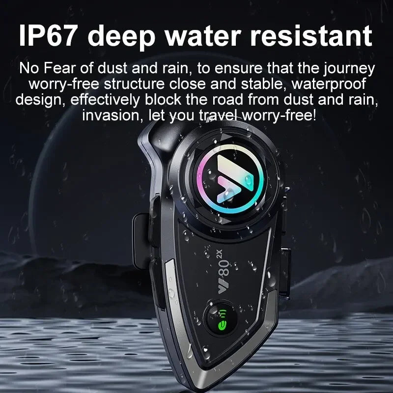 Y80 Motorcycle Helmet Bluetooth Headset &ndash; V5.3 Handsfree