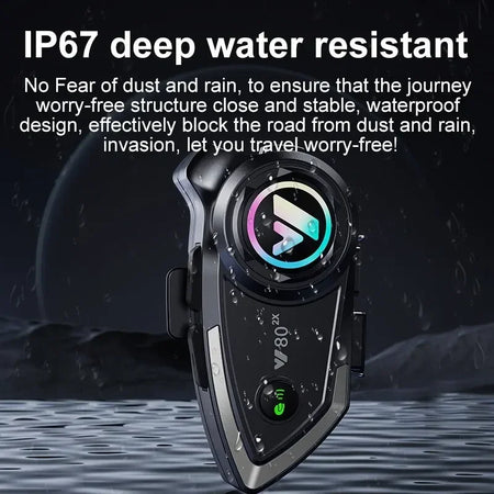 Y80 Motorcycle Helmet Bluetooth Headset &ndash; V5.3 Handsfree