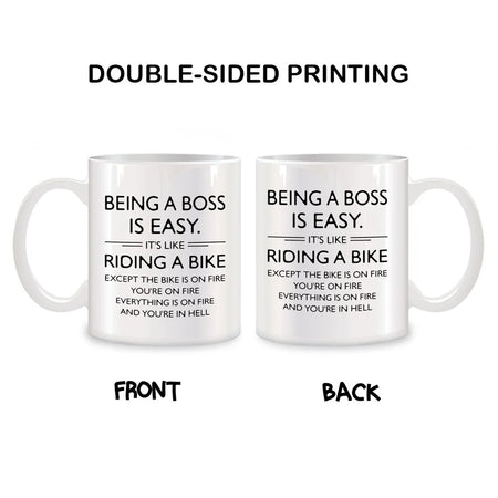 Its Easy To Be A Boss Mug - 11 Oz White Porcelain Gift