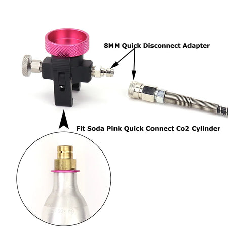 Soda Quick Connect Pink CO2 Refill Adaptor &ndash; Easy Refills