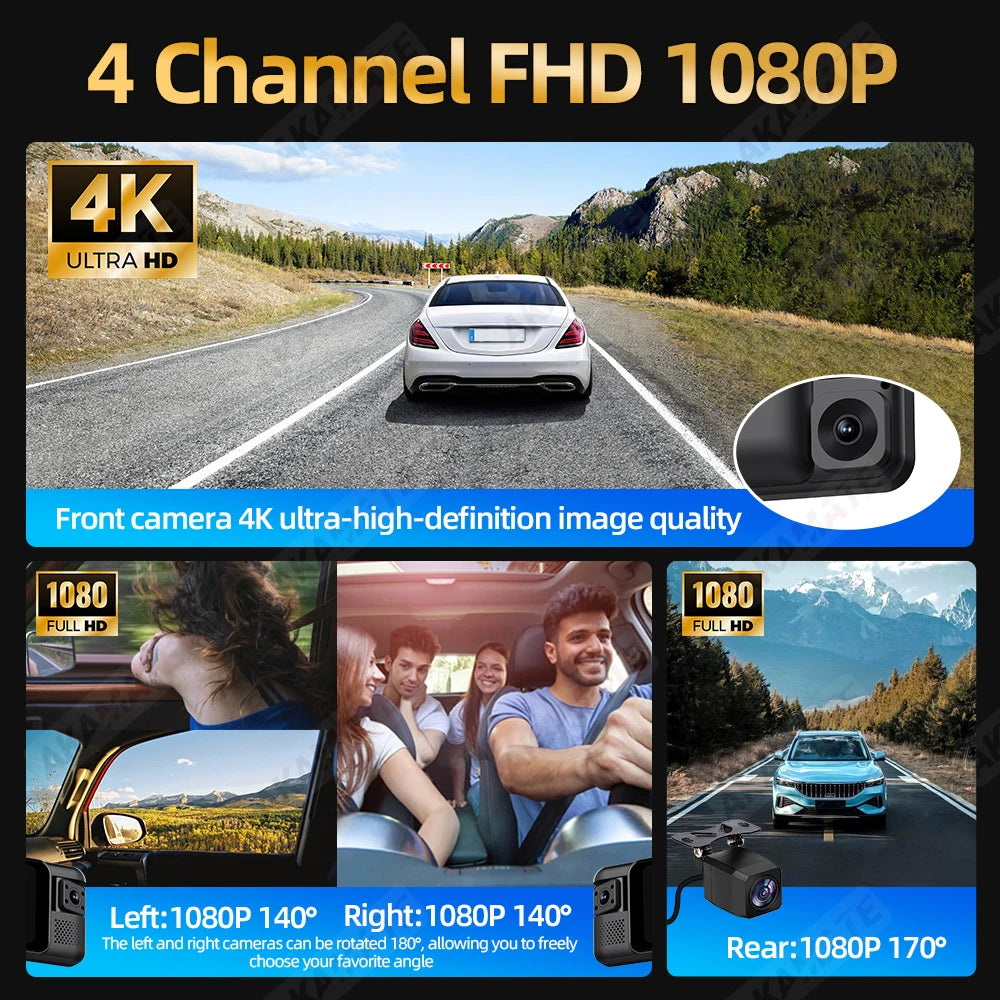 11.26inch 1080P Car DVR 4CH &ndash; Night Vision Parking Mode