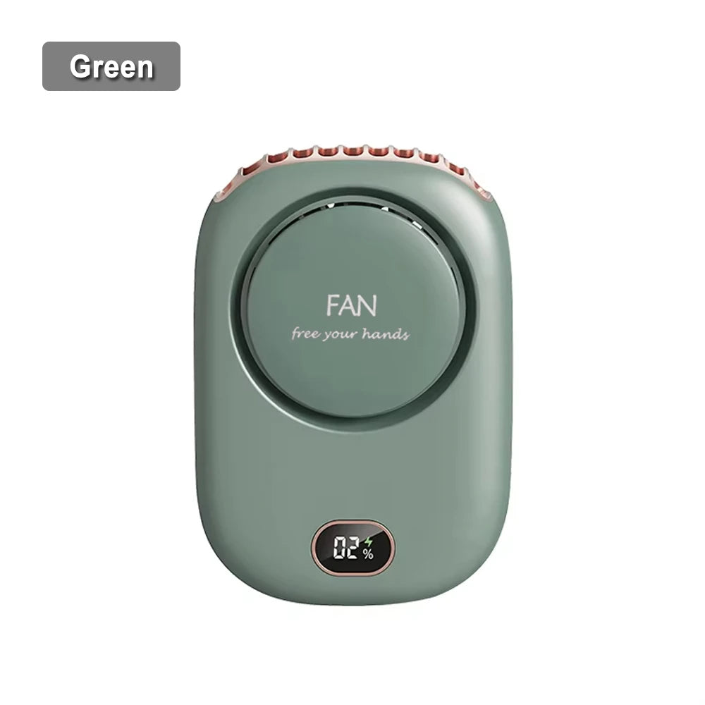Portable Neck Fan &ndash; Ultralight Bladeless USB Rechargeable green
