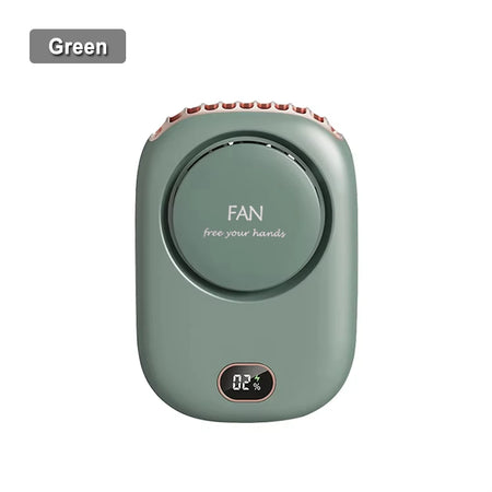 Portable Neck Fan &ndash; Ultralight Bladeless USB Rechargeable green