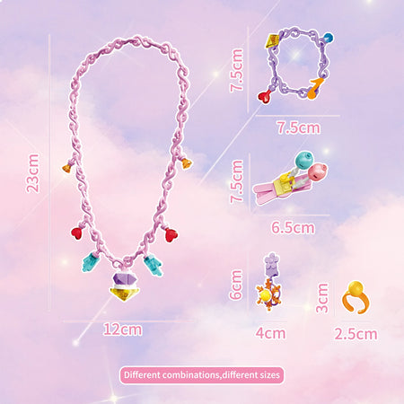 Coolplay Cartoon Princess Jewelry Set &ndash; Creative DIY Building Block Accessories