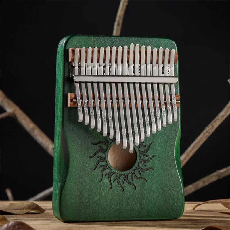 Javorová kalimba, thumb piano s 21 klávesami, přenosná dřevěná mbira pro začátečníky