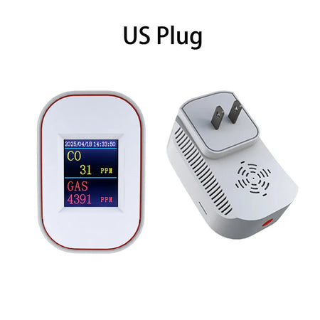 Tuya Smart Life Natural Gas CO Detector &ndash; WiFi Enabled Alarm US Plug