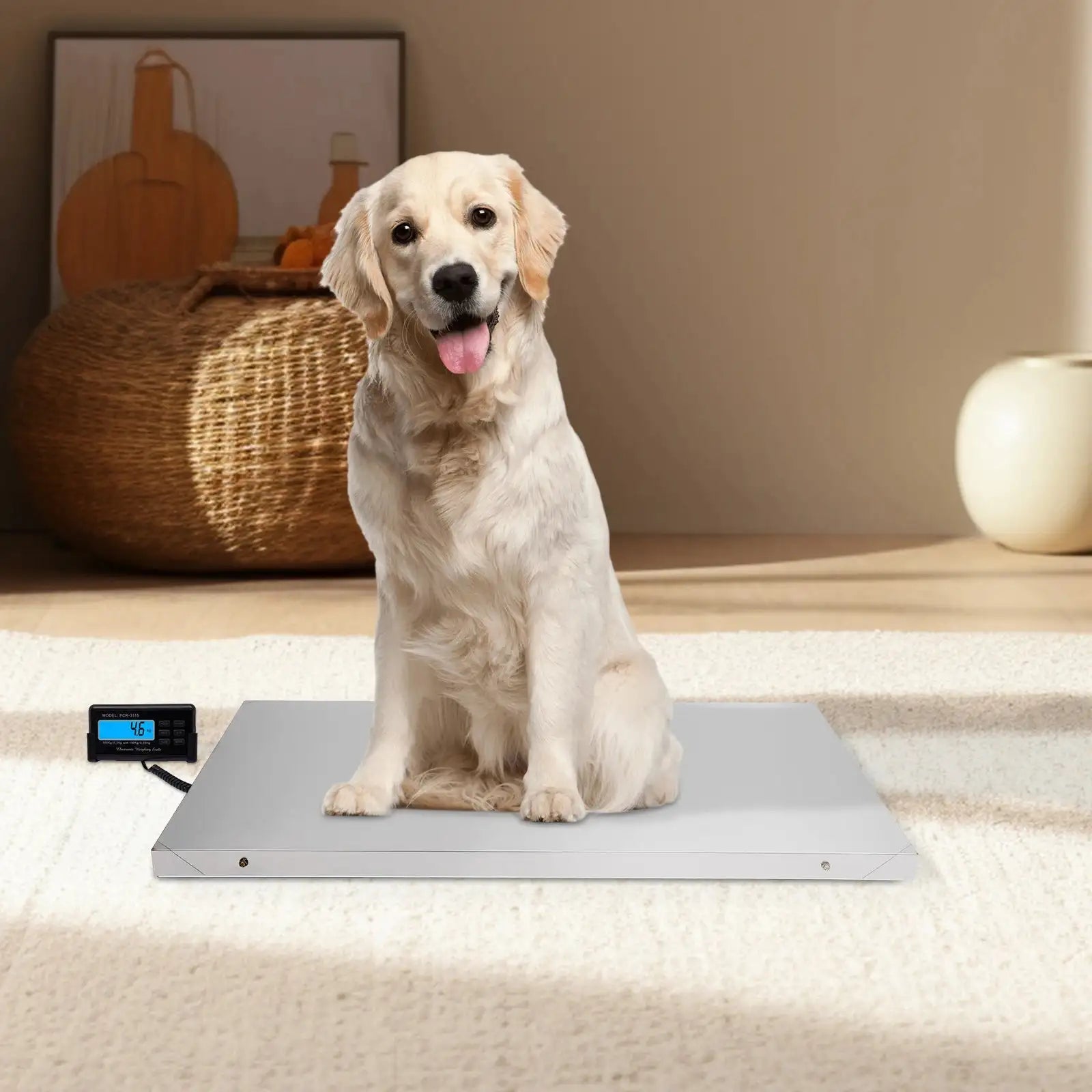 300KG/660LBS Digital Animal Scale - Stainless Steel Platform
