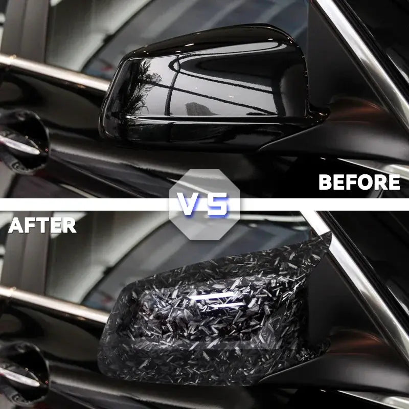 F10 Real Carbon Fiber Mirror Cover For BMW 5 6 7 Series F10 F11 F18 GT 5GT F07 F06 F12 LCL Side Door Replacement Mirror Cover by InterCyprus Trading Ltd