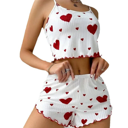 Kawaii Women's Pajama Set - Cute &amp; Comfortable Sleepwear Beige / L