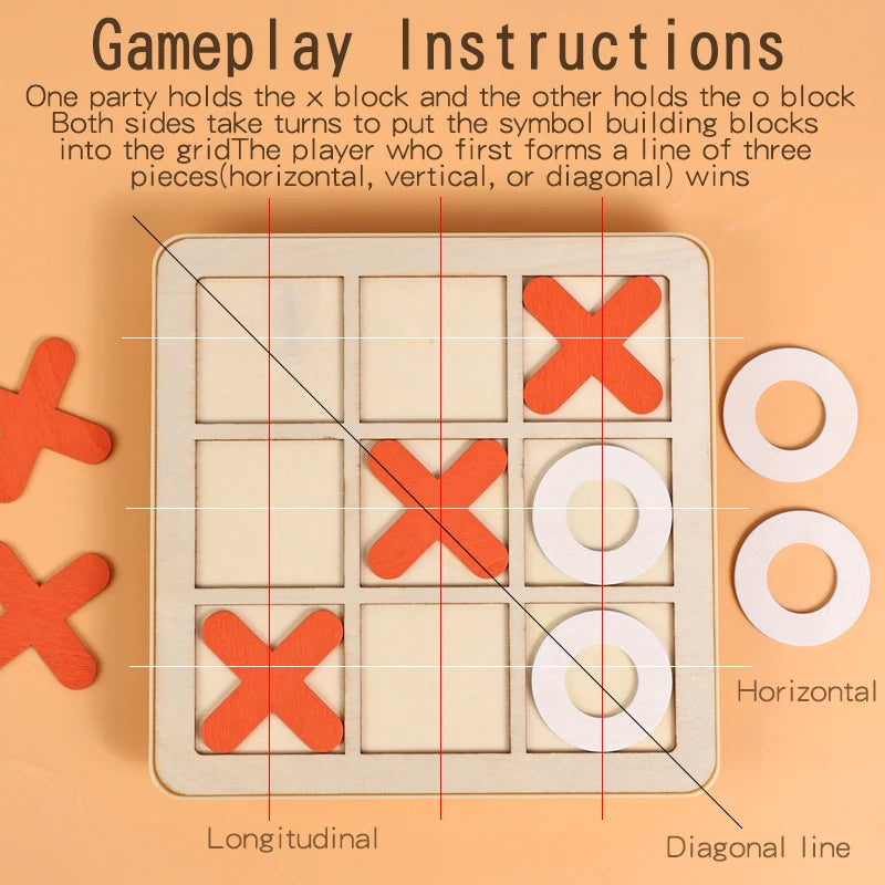 2-In-1 Wooden Tic Tac Toe And Pegboard Set &ndash; Montessori Play