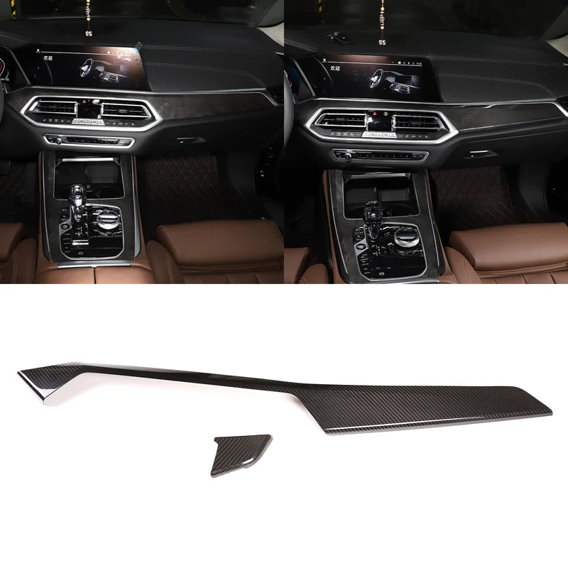 Panel konsoli z prawdziwego włókna węglowego do BMW X5 G05 X6 G06
