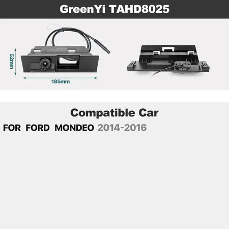 Dynamic Trajectory AHD Trunk Handle Camera For Ford Focus MK2 MK3 Mondeo Ranger Explorer C-Max Kuga Fiesta Fusion Backup Cam by InterCyprus Trading Ltd