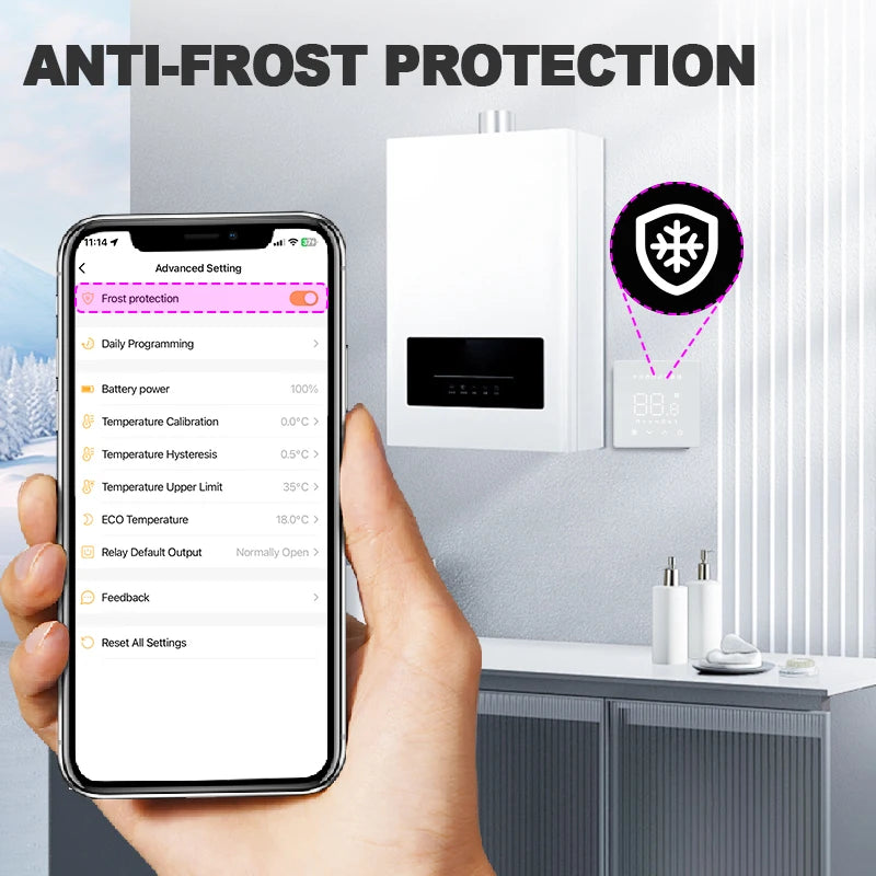 Tuya Smart Thermostat V9BW &ndash; Voice Assistant Compatible