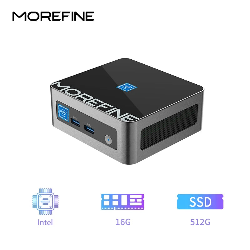 Morefine N150 Mini Desktop PC &ndash; 4K Ready Mini PC WiFi6 16G RAM 512G SSD / M9 N150 WIFI6 / US|CHINA