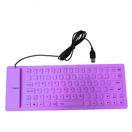 Portable Mini Keyboard 85 Keys &ndash; Foldable USB Keyboard purple