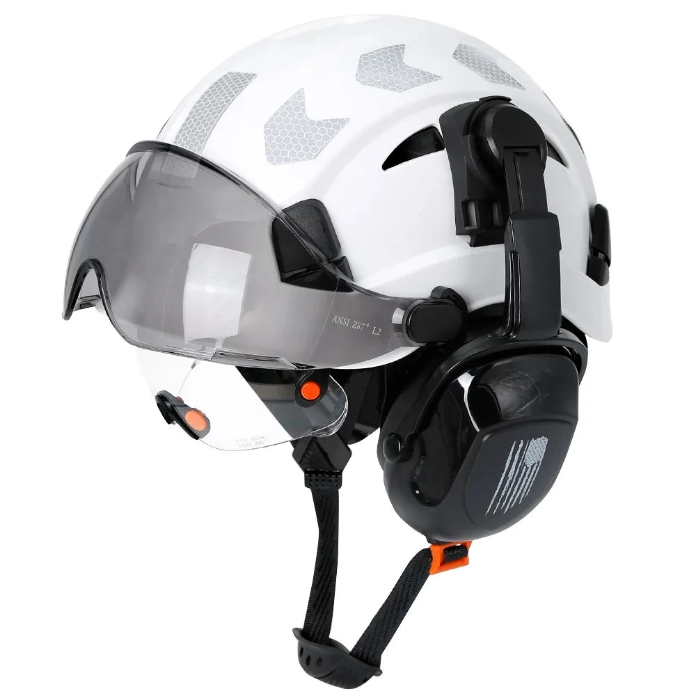CE Construction Safety Helmet 4AQM0226 &ndash; Integrated Visor