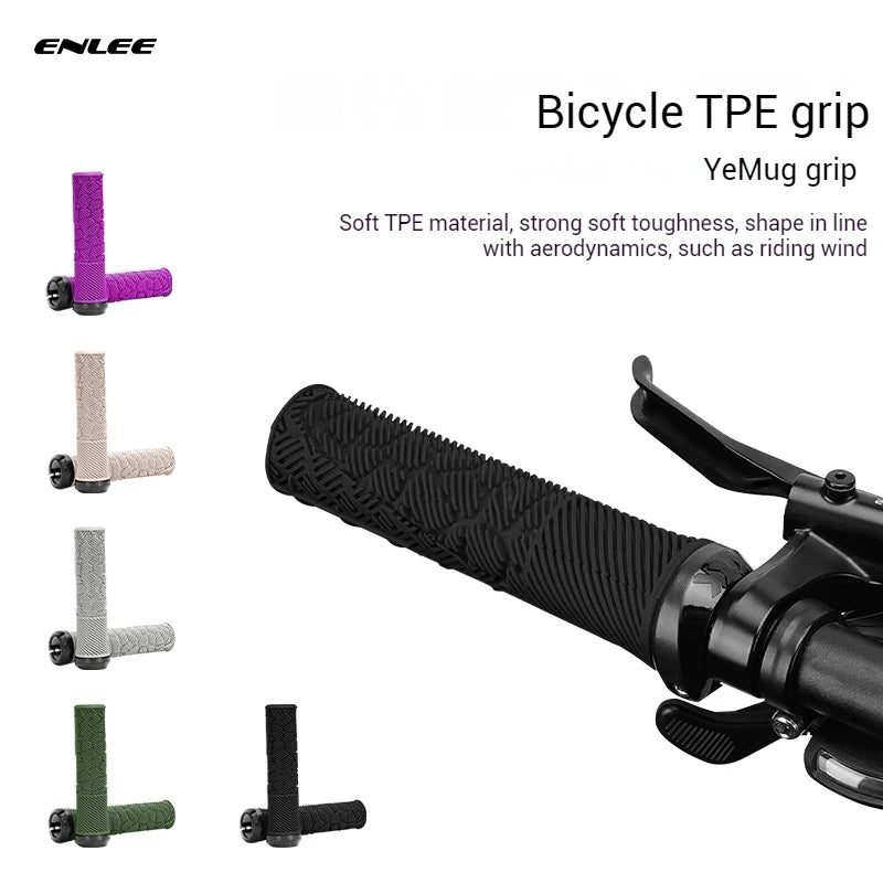 TPE дръжки за кормило на велосипед за планински велосипеди, противохлъзгащи, абсорбиращи удари
