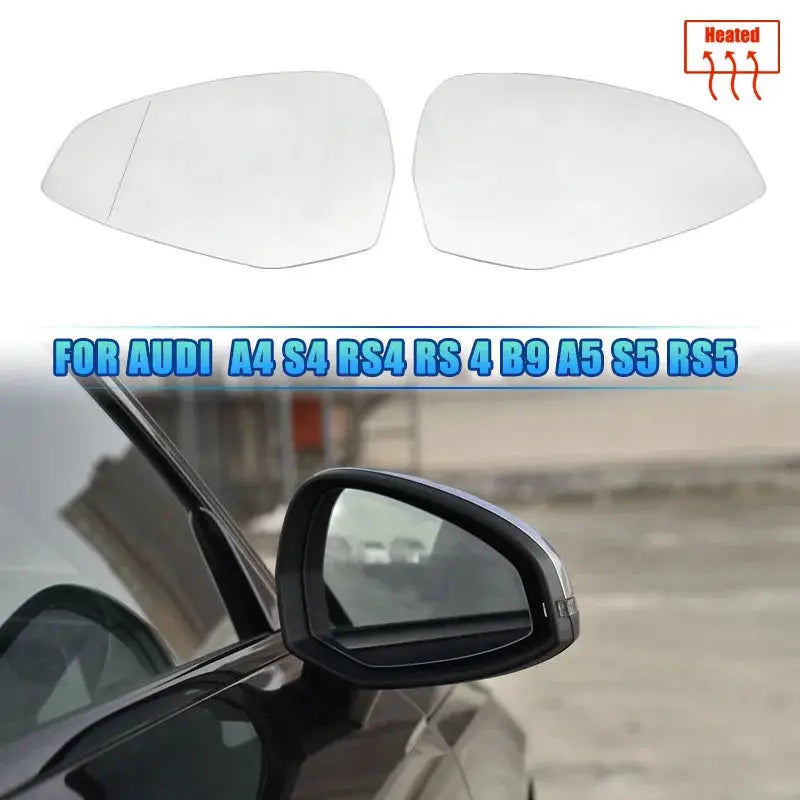 Left Near Side Wing Door Mirror Glass Heated For Audi A4 S4 RS4 RS 4 B9 A5 S5 RS6 RS 5 2016-2023 Car Accessories by InterCyprus Trading Ltd