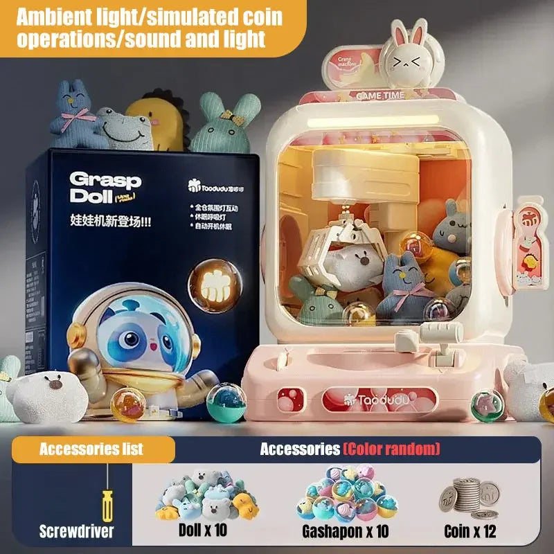 Claw Machine Toys &ndash; Adjustable Catch Doll Machine Music RED