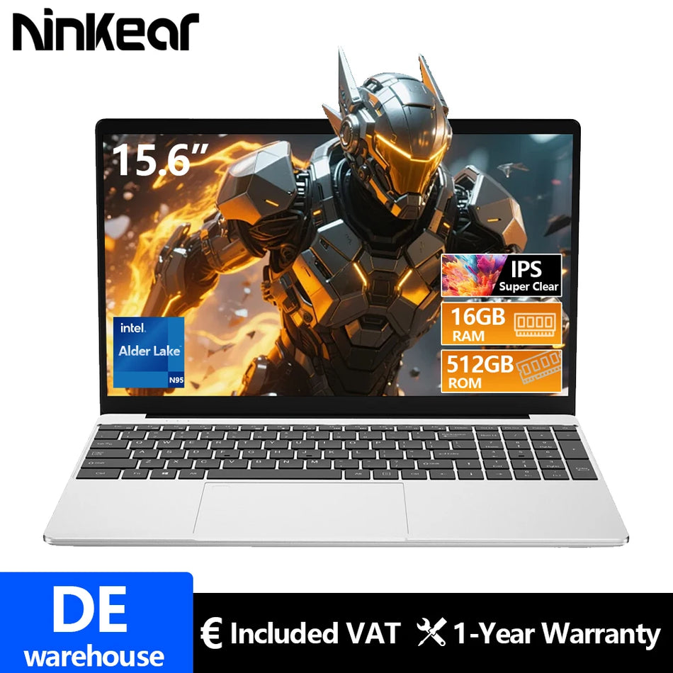 Ninkear N15 Air Laptop Intel N95 15,6 FHD IPS 16GB 512GB