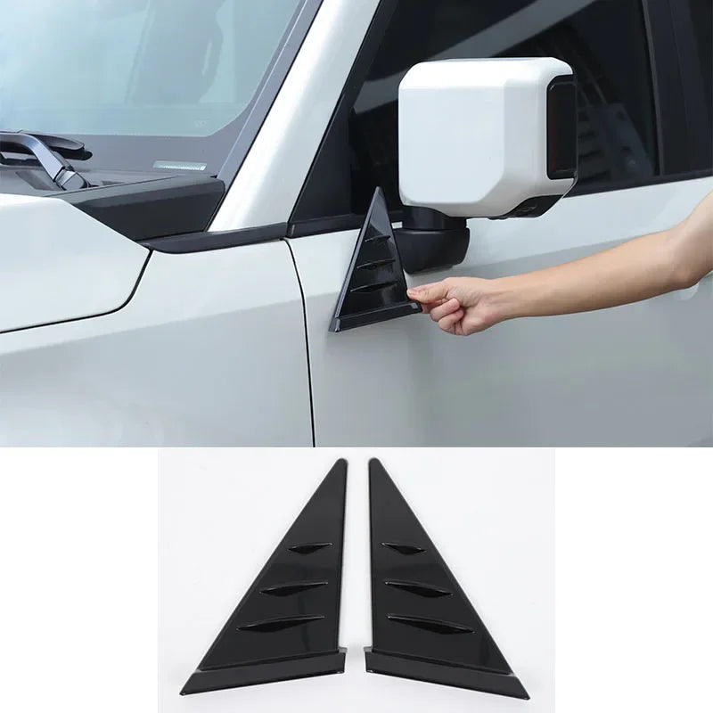 ABS γυαλιστερό μαύρο τρίγωνο καθρέφτη σπόιλερ για Prado LC250