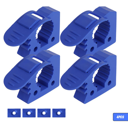 Shovel Mount For Roof Rack &ndash; Rubber Clamp Mounting Kit 4pcs Blue