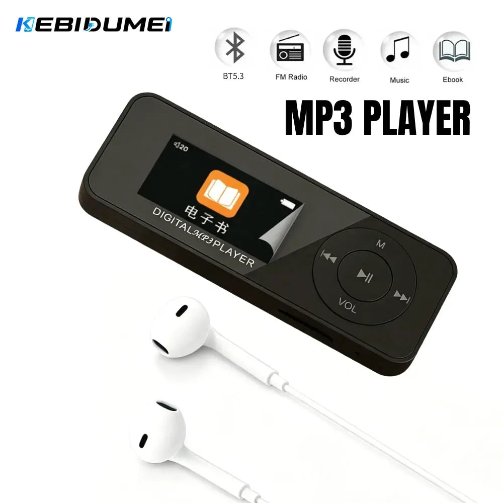 KEBIDUMEI Mini MP3 Player Bluetooth 5.3 Student Walkman Swimming Running Riding Built-in Speaker Support FM Radio E-Book by InterCyprus Trading Ltd