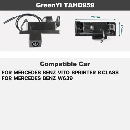 Dynamic Track AHD Rear Camera For Mercedes Benz B/C/E/S-Class W204 W212 W221 W251 B200 W169 W164 ML350 ML330 Vito Viano Sprinter by InterCyprus Trading Ltd