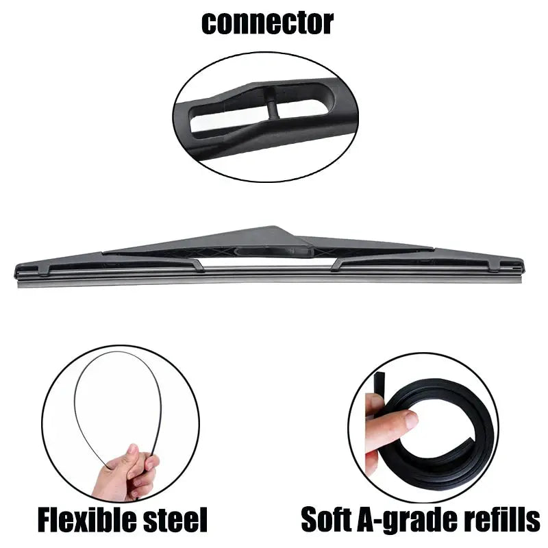 Misima LHD Front Rear Wiper Blades For Opel Astra H 2004 2005 2006 2007 2008 2009 Rubber Windscreen Windshield Car Accessories by InterCyprus Trading Ltd
