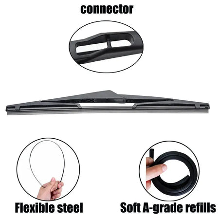 Misima LHD Front Rear Wiper Blades For Opel Astra H 2004 2005 2006 2007 2008 2009 Rubber Windscreen Windshield Car Accessories by InterCyprus Trading Ltd