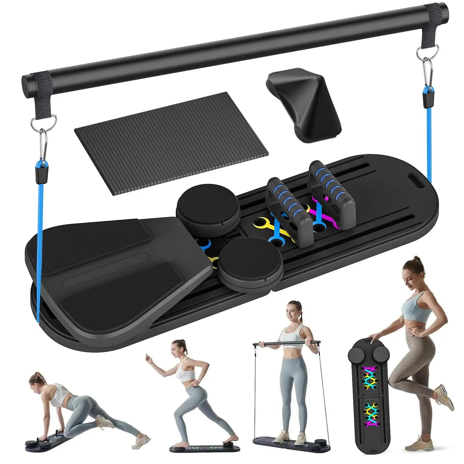 6 In 1 Abdominal Exercise Board &ndash; Full Body Core Training black / france