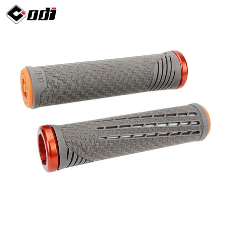 ODI CF Silicone Bike Grips with Carbon Fibre Reinforcement - Anti-slip Comfort CF-2 Gray-Orange