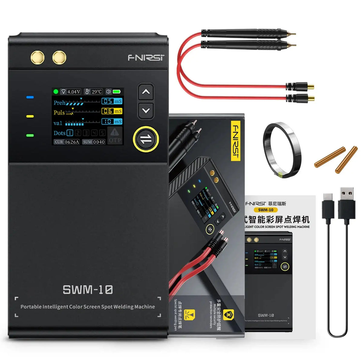 FNIRSI SWM10 Portable Battery Spot Welder 0.25mm 1200A SWM-10